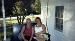 on the porch of the Presley home in Tupelo
